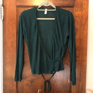 American apparel wrap shirt